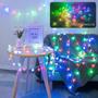 Imagem de Cordão LED 10m Estrelas USB RGBW Coloridas 100 Luzes Com Controle e APP  TB1875