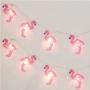 Imagem de Cordão Luminária Fio Luz Led 10 Lâmpadas Flamingo Decoração