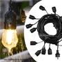Imagem de Cordão Varal Luzes Porta-lâmpadas 15 Metros 15 Soquetes Ideal Para Varanda 61179