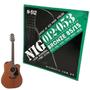 Imagem de Cordas Violão Nig Aço 12-53 Média Regular com bolinha + palheta + corda extra