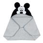 Imagem de Cordeiros & Ivy Disney Baby Mickey Mouse Cinza Algodão Encapuzado Toalha de Banho Bebê