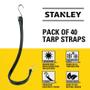 Imagem de Cordões Elásticos STANLEY S300441 - Pretos, 41cm - Pacote com 40 Unidades
