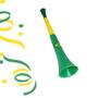 Imagem de Corneta Vuvuzela Copa Brasil Grande Buzina Torcida Verde Amarela Retrátil