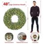 Imagem de Coroa de Natal Yaheetech 120cm com 200 Luzes LED e Laço