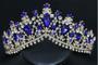 Imagem de Coroa Noiva Debutante Azul Dourada Porta Coque Tiara T7