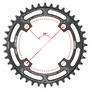 Imagem de Coroa Oval/Redonda 32T-52T 104BCD para MTB - Estreita/Larga