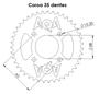 Imagem de Coroa Para Drift Trike Motorizado Aqa (35 Dentes)