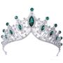 Imagem de Coroa princesa damas e debutantes cor prata com verde