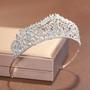 Imagem de Coroa Tiara Coque Prata Debutante Noiva Strass Casamento Noiva Daminha