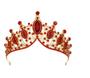 Imagem de Coroa vermelha tiara debutante dourada em aço cosplay