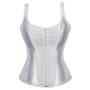 Imagem de Corpete Corset Corselet Espartilho Cinta Alça Branco M623