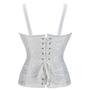 Imagem de Corpete Corset Corselet Espartilho Cinta Alça Branco M623