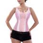 Imagem de Corpete Corset Corselet Espartilho Cinta Alça Rosa M633