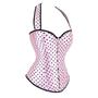 Imagem de Corpete Corset Corselet Espartilho Modela Cintura Melhora Postura Alça Rosa M679