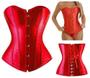 Imagem de Corpete Corset Corselet Espartilho Modela Cintura Poliéster Tam 38 a 54 Cores