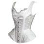 Imagem de Corpete Corset Corselet Espartilho Retro Floral Alça Noiva Branco M377