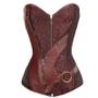 Imagem de Corpete Corset Corselet Redutor Medieval Country Poliéster Couro Marrom