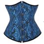 Imagem de Corpete Corset Corselet Underbust Cinta Floral Azul M607