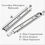 Imagem de Corrediça Telescópica 35cm Reforçada Gavetas 3 Pares