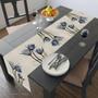 Imagem de Corredor de Mesa de Linho com Estampa de Tulipa - Estilo Rústico para Decoração de Jantar (13x70 Polegadas)