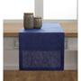 Imagem de Corredor de mesa Solino Home Athena 100% puro de linho 36x275cm azul marinho