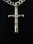 Imagem de Corrente C/ Crucifixo Prata Maciça 925 Grumet Masculina 70cm