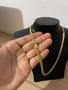 Imagem de Corrente cadeado quina lateral 6mm Feito de moeda antiga Banhado a ouro 18k + Verniz. WA joias