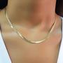 Imagem de Corrente Chocker Gargantilha Laminada banhada a ouro 18k