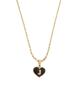 Imagem de  Corrente Colar Cordão Feminino Pingente Coração Paz e Amor Letra Inicial J Personalizado Banhado Em Ouro 18k.
