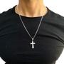 Imagem de Corrente Colar Crucifixo + Pulseira Grumet e Limpa Pratas