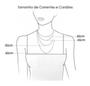 Imagem de Corrente Colar Feminino Choker Com Pingentes Gotas Prata 925
