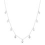 Imagem de Corrente Colar Feminino Choker Com Pingentes Gotas Prata 925