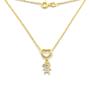 Imagem de Corrente Com Pingente Criança de Ouro 18k Bailarina 45cm Cordão Colar Gargantilha Feminina