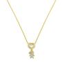 Imagem de Corrente Com Pingente Criança de Ouro 18k Bailarina 45cm Cordão Colar Gargantilha Feminina