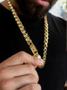 Imagem de Corrente com pulseira friso s 12mm banhados a ouro 18k