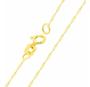 Imagem de Corrente Cordão Colar De Ouro 18k Feminina Singapura 45cm