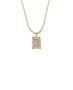 Imagem de Corrente Cordão Colar Masculino Feminino Pingente Top luxo letra inicial Q Banhado em Ouro  18k.