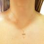 Imagem de Corrente Cordão Maciça Com Cruz Crucifixo Palito 2 Cores Ouro 18k