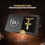 Imagem de Corrente Cordao Masculino Dourado Grosso Banhado Ouro Aço Inoxidável Grumet Pingente Cruz Religioso Original