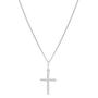 Imagem de Corrente Cordão Masculino Grumet 60cm Pingente Cruz Crucifixo Prata 925