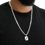 Imagem de Corrente de prata 925 Groumet Elo Duplo 70cm + Placa Jesus
