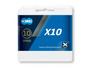 Corrente kmc 10v x10 prata/preto 116 elos Imagem de Corrente kmc 10v x10 prata/preto 116 elos