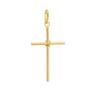 Imagem de Corrente Masculina Cordão 50cm 3mm Crucifixo Tudo Folheado Ouro