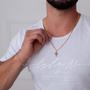 Imagem de Corrente Masculina Elos 5x1 Folheada Ouro Zircônia