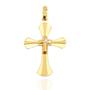 Imagem de Corrente Masculina Grumet Com Pingente Cruz Crucifixo Em Ouro 18k 70 cm