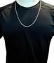 Imagem de Corrente Masculina Inox Figaro 3Mm 70Cm Ceft77 Cordão Colar