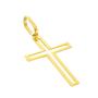 Imagem de Corrente Masculina Maciça Fina Com Pingente Cruz Crucifixo Ouro 18k 60cm