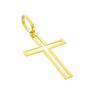 Imagem de Corrente Masculina Maciça Tijolinho Com Cruz Crucifixo Ouro 18k 60 cm 