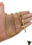 Imagem de Corrente PitBull 6mm + Pingente Cruz - Banhado a Ouro 18k