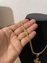 Imagem de Corrente pitbull lateral 6mm + Pingente sao jorge Feito de moeda antiga Banhado a ouro 18k + Verniz